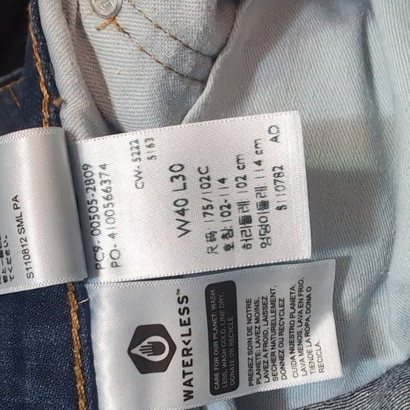 Levi's 505 Regular Fit Dark Wash Blue Jeans - Picture 6 of 6